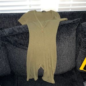 Olive green short body suit